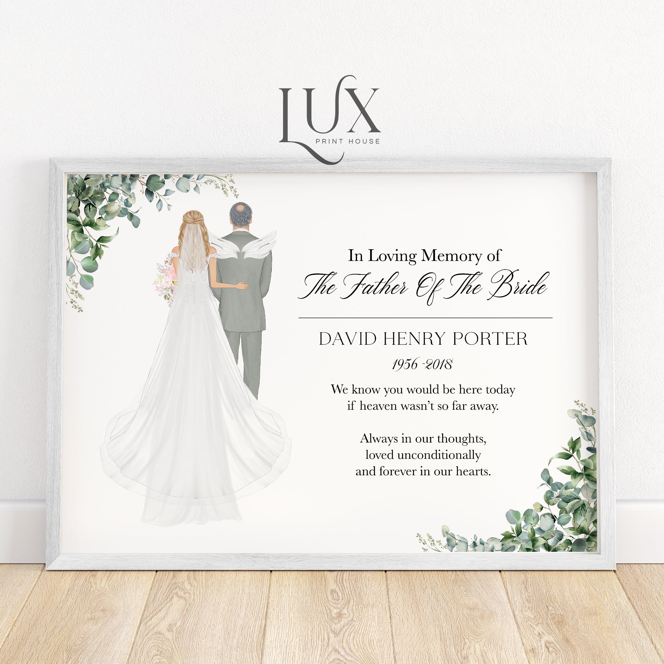 In Loving Memory Of The Father Of The Bride Wedding Print