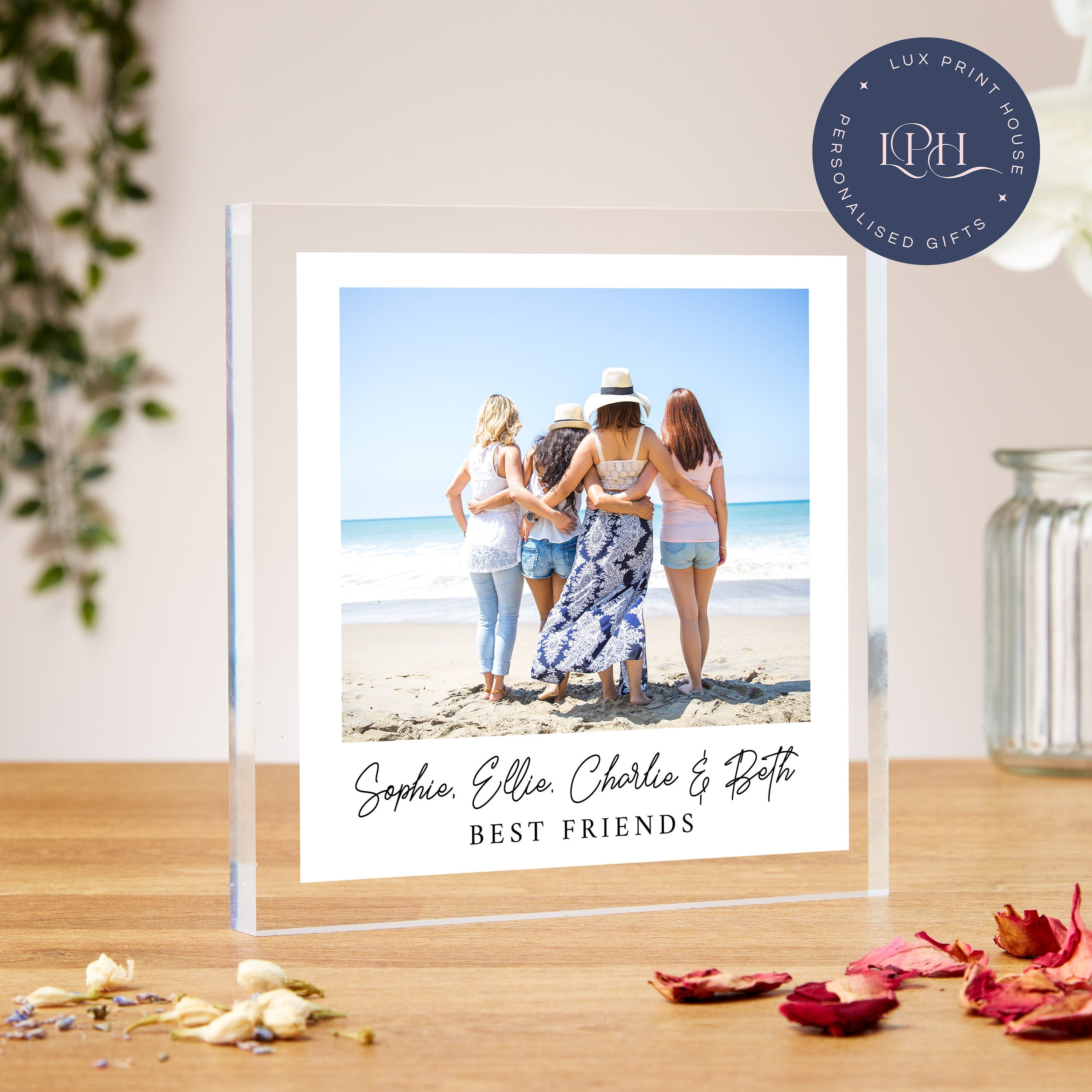 Best friend Acrylic Photo Block, Friend Photograph Gift, Bestie Birthday Gift