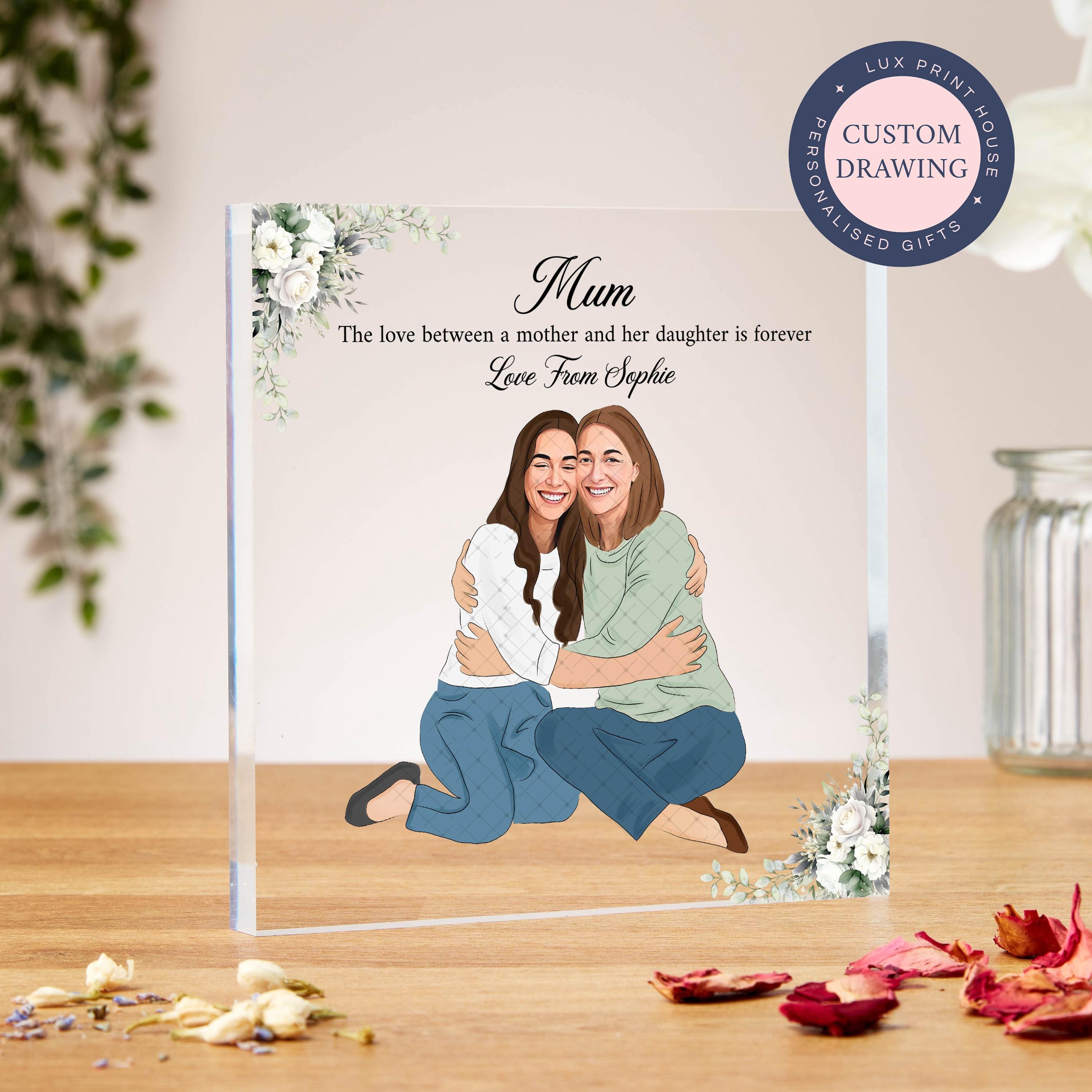 Mother And Daugher Gifts, Custom Family Portrait