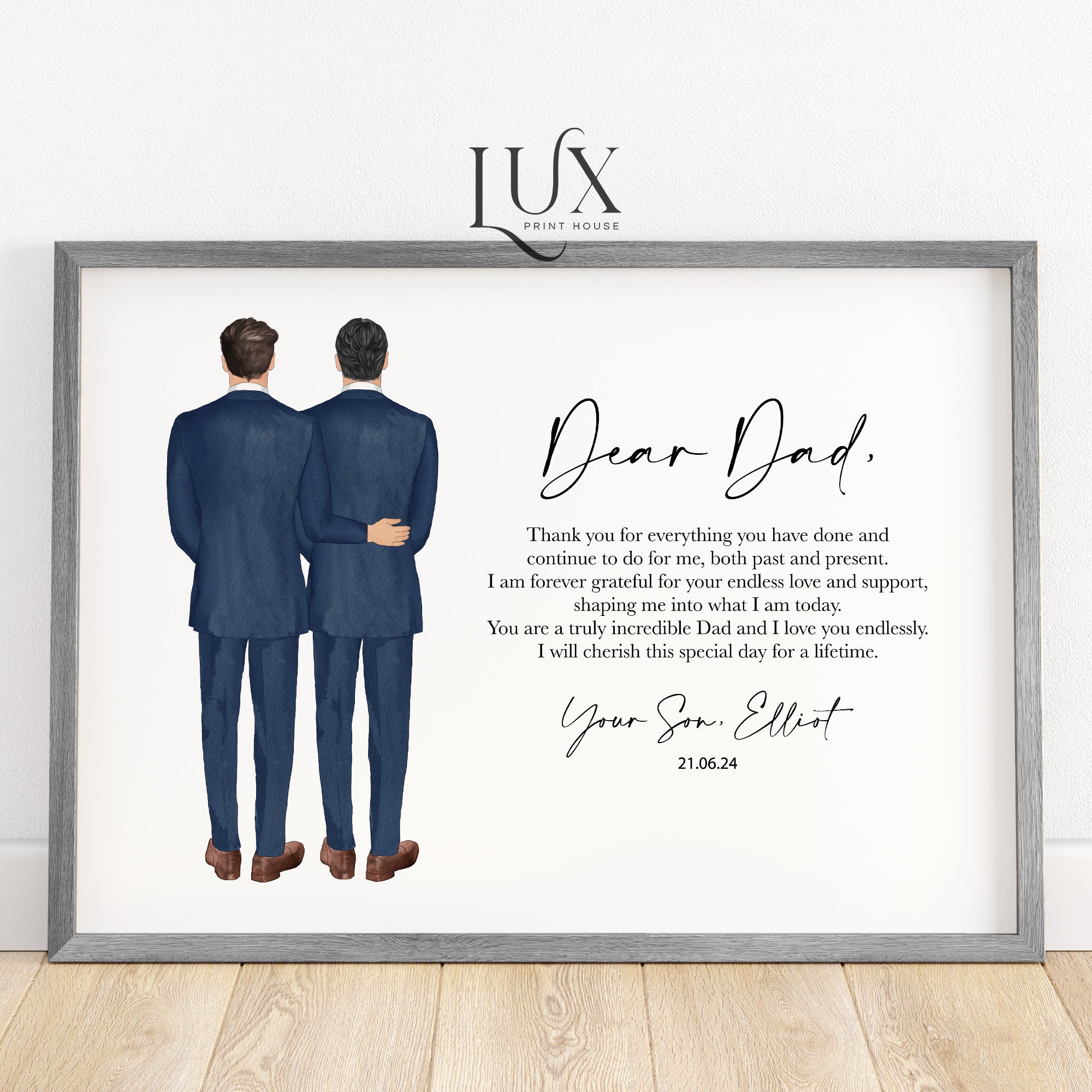 Personalised The Father Of The Groom Wedding Print