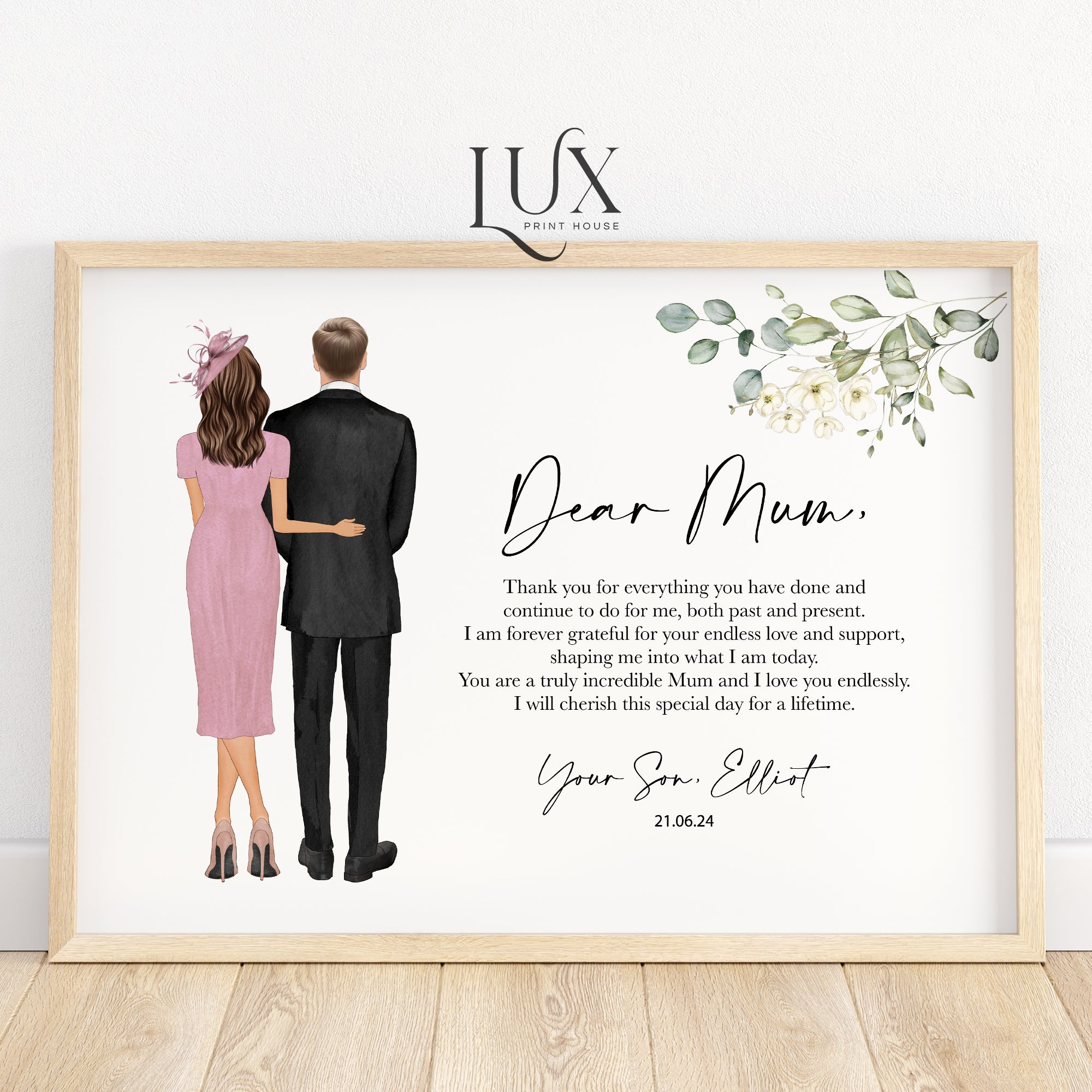 Mother Of The Groom Personalised Wedding Print