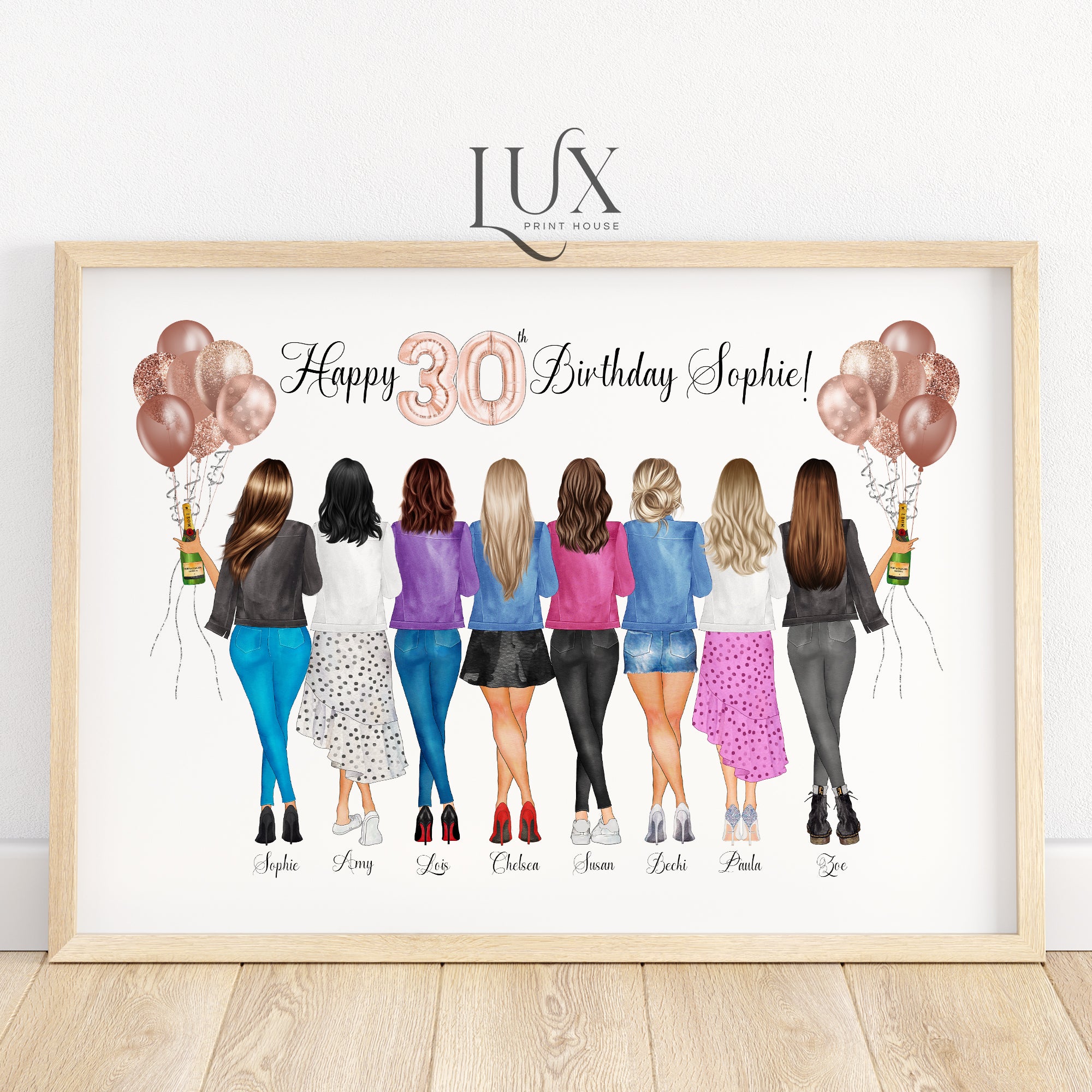 30th Birthday Friendship Group Print