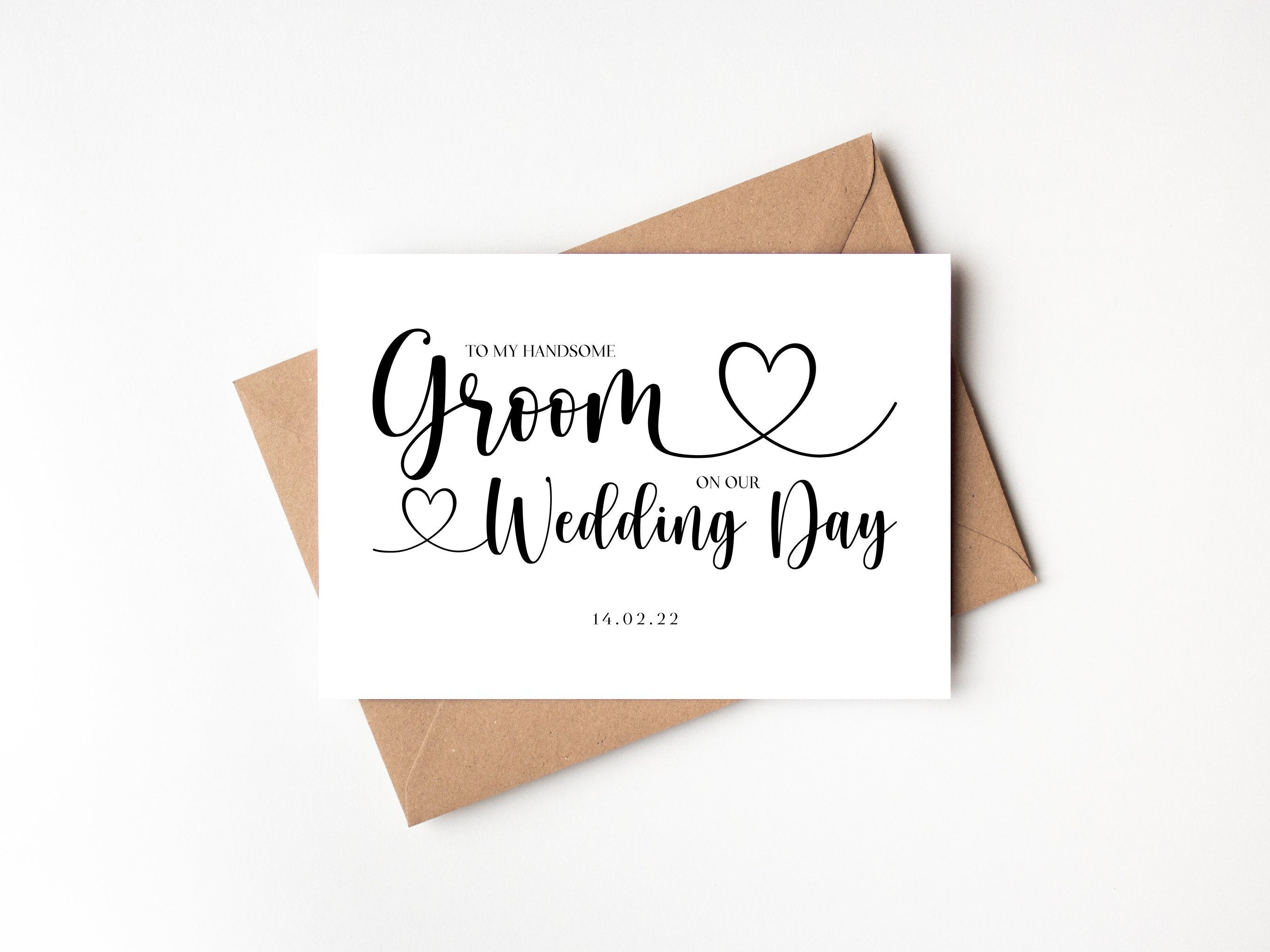To My Handsome Groom On Our Wedding Day Greeting Card