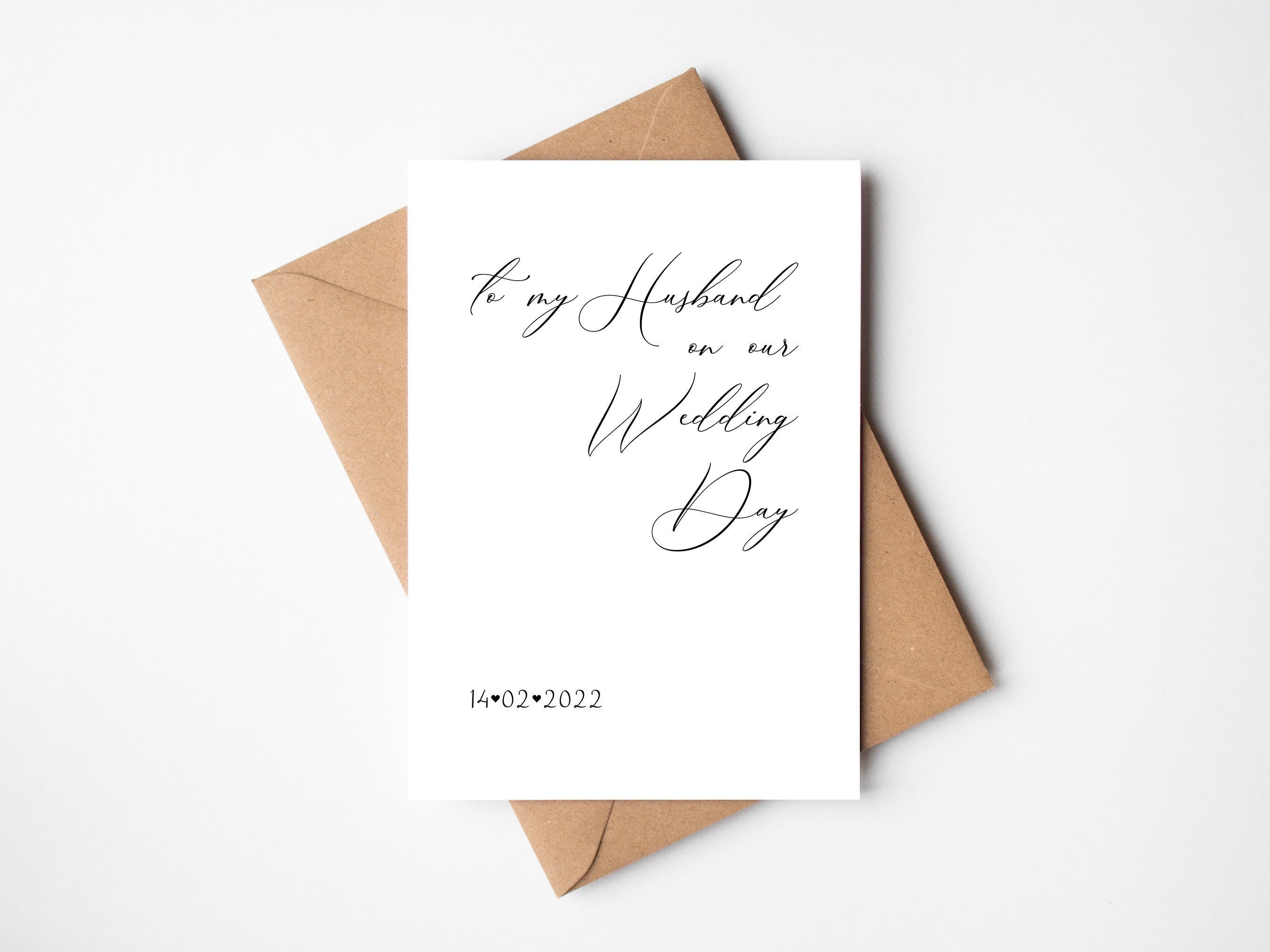To My Husband On Our Wedding Day Greeting Card