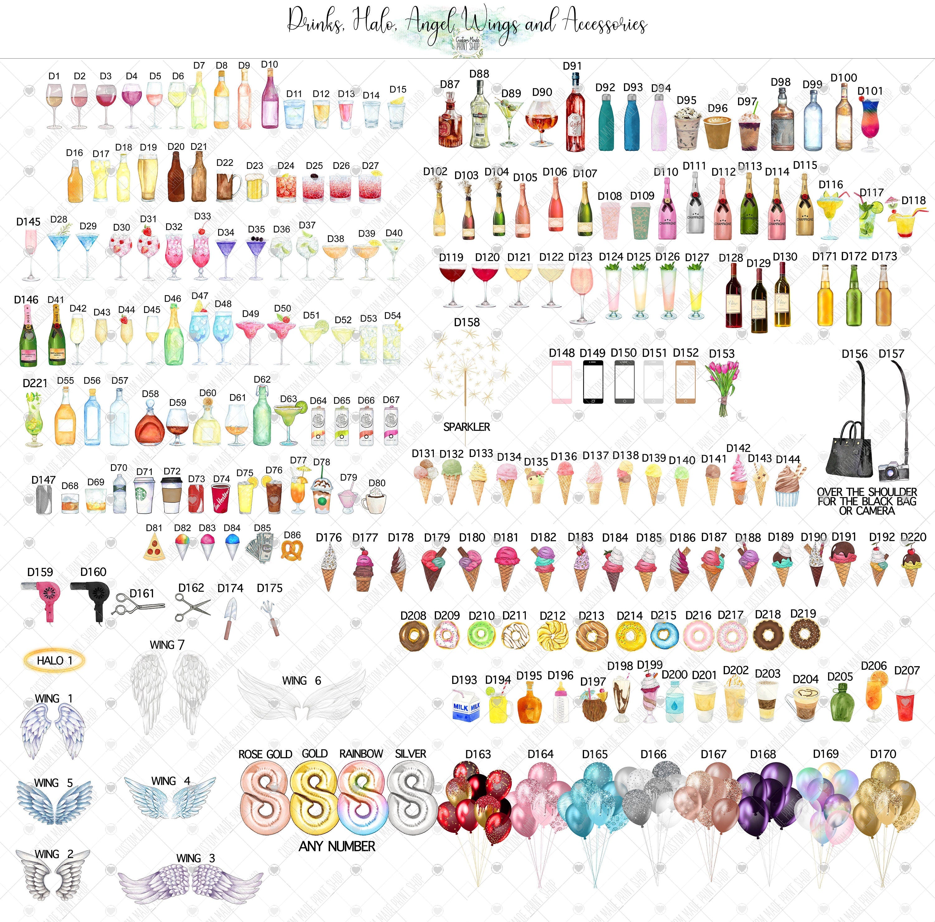 Group of Girls Best Friend Print with Drinks