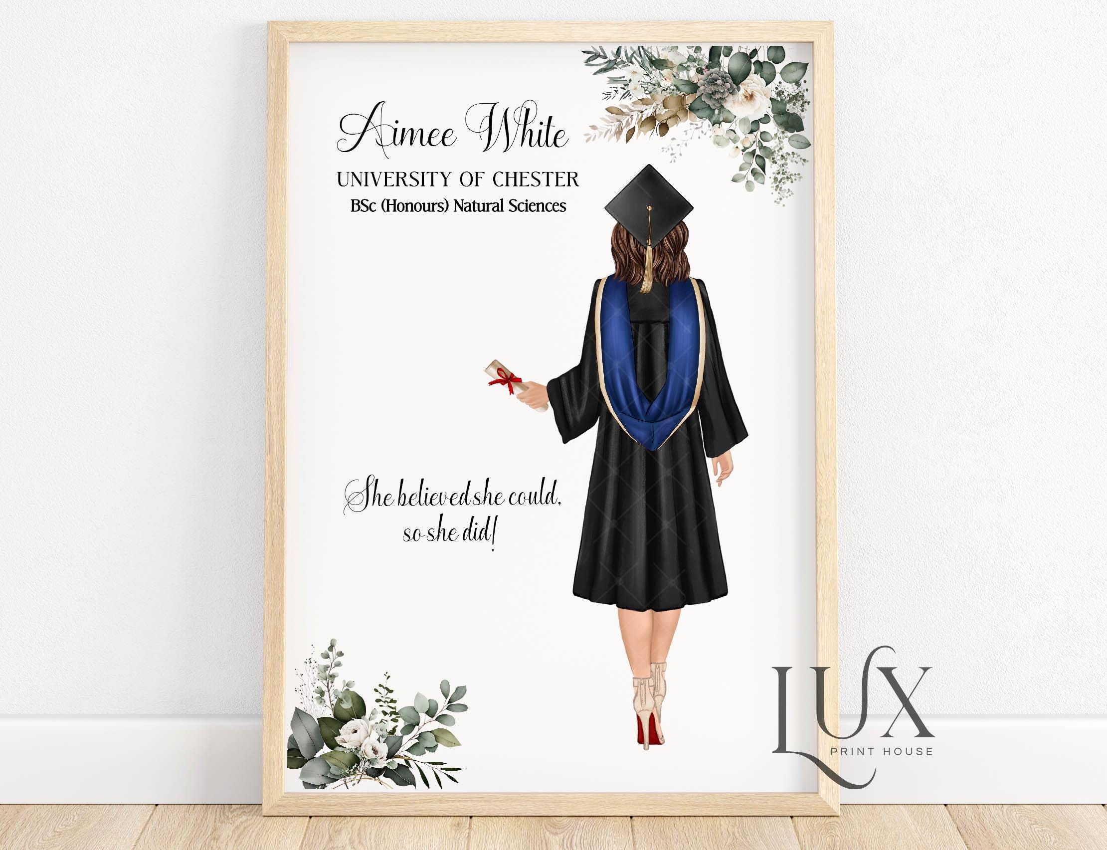 Personalised Graduation Print For Her, Class Of 2025 Or Any Year