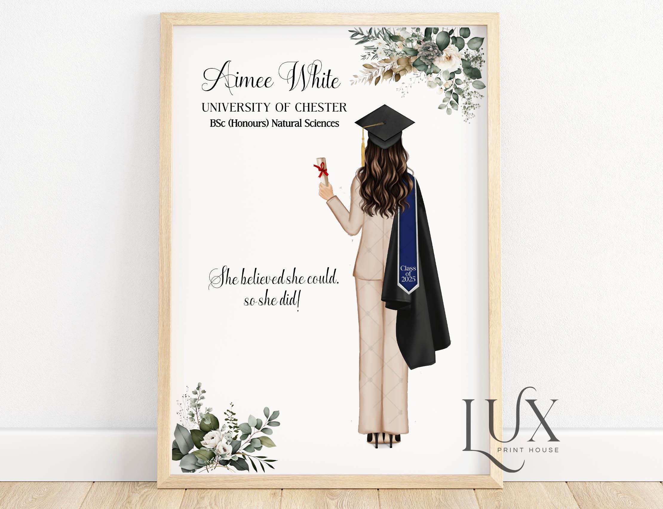 Personalised Graduation Gift For Her, Custom Graduation Acrylic Plaque