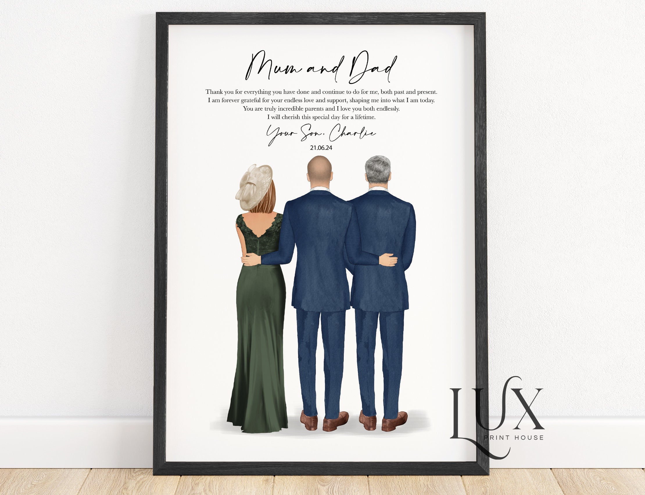 Parents of the groom print, mother of the groom print, groom parents gift, wedding poem keepsake, mum and dad on my wedding day, thank you