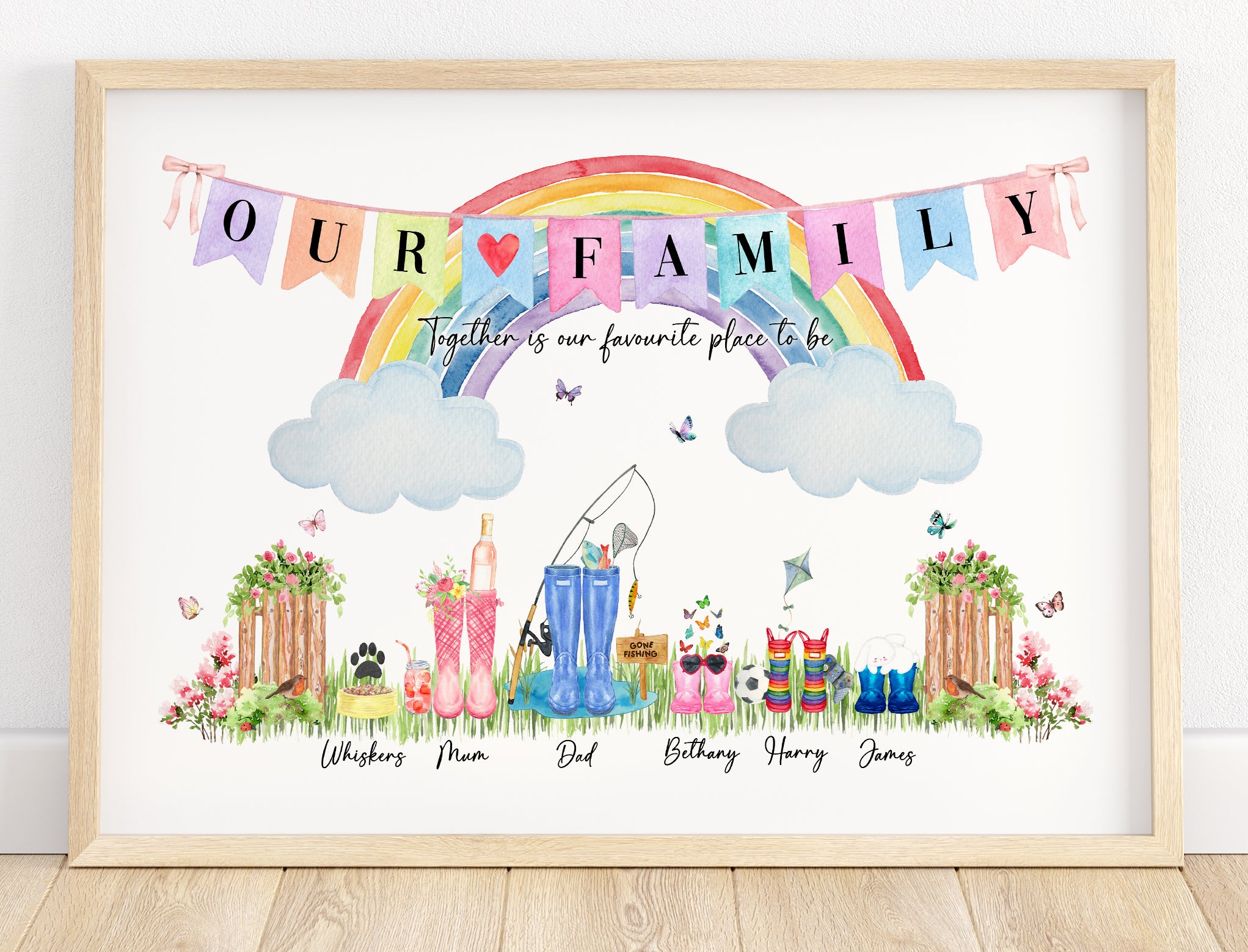 Personalised Family Welly Boot Print
