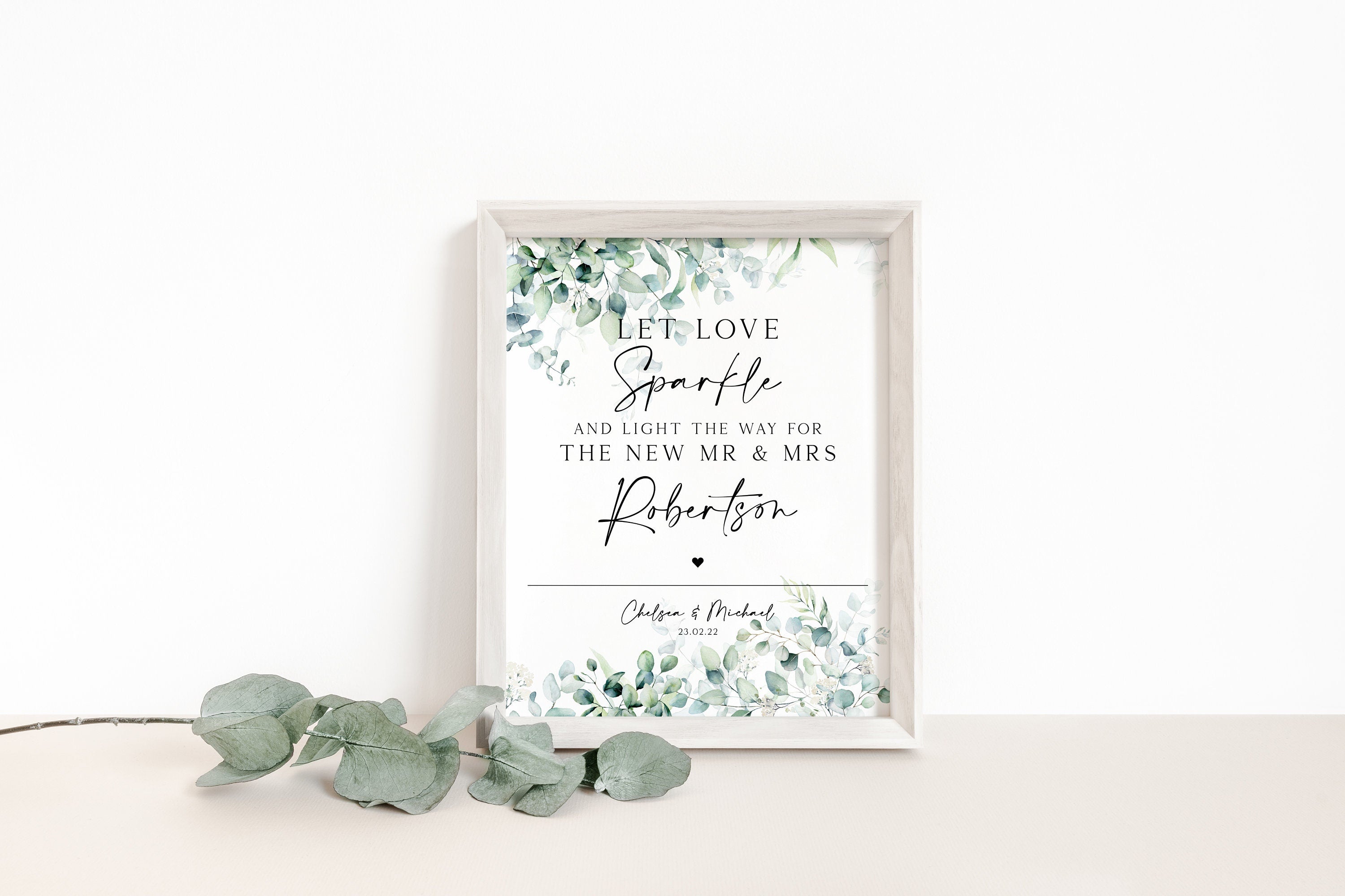 Let Love Sparkle Wedding Sign