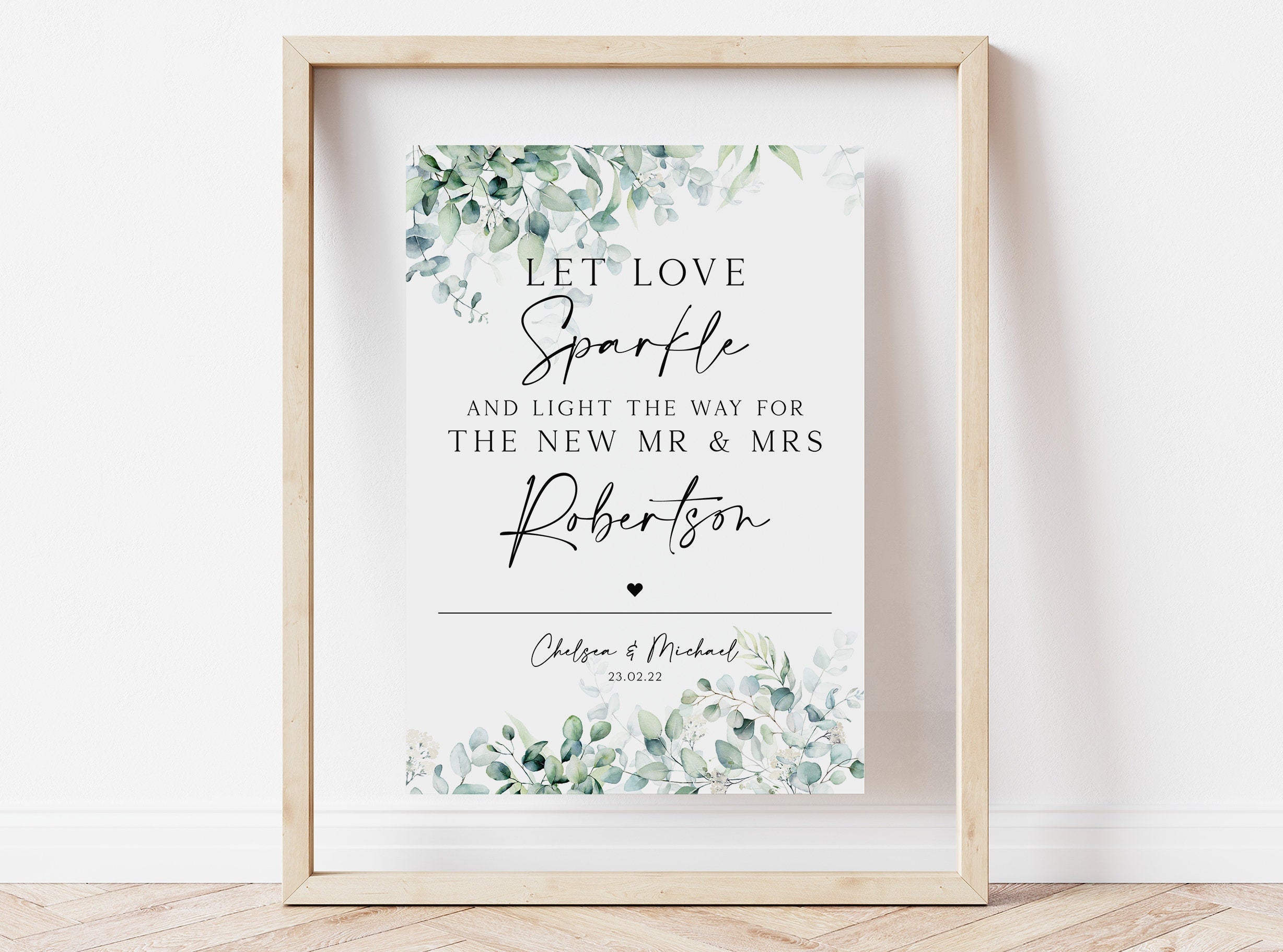 Let Love Sparkle Wedding Sign