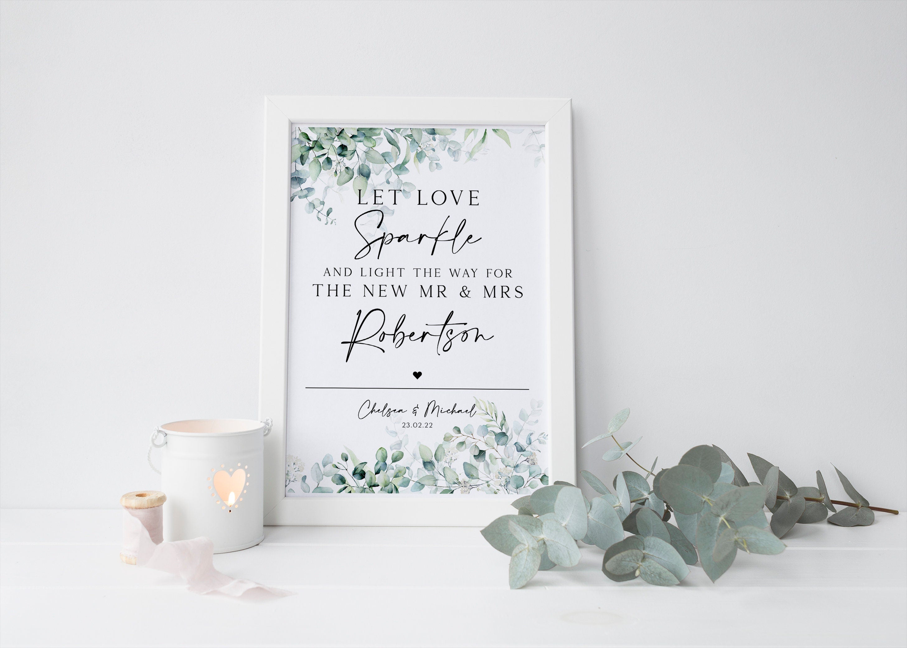 Let Love Sparkle Wedding Sign