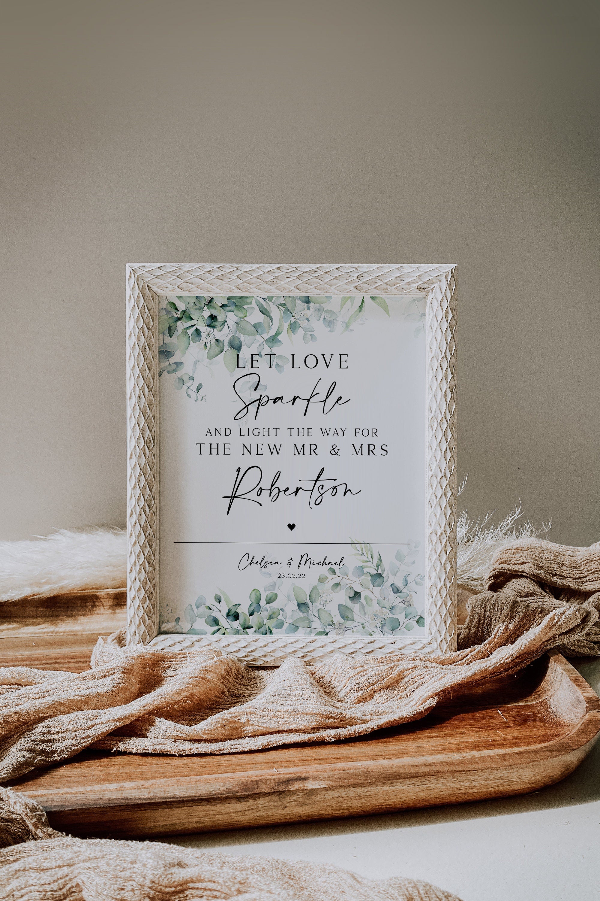 Let Love Sparkle Wedding Sign