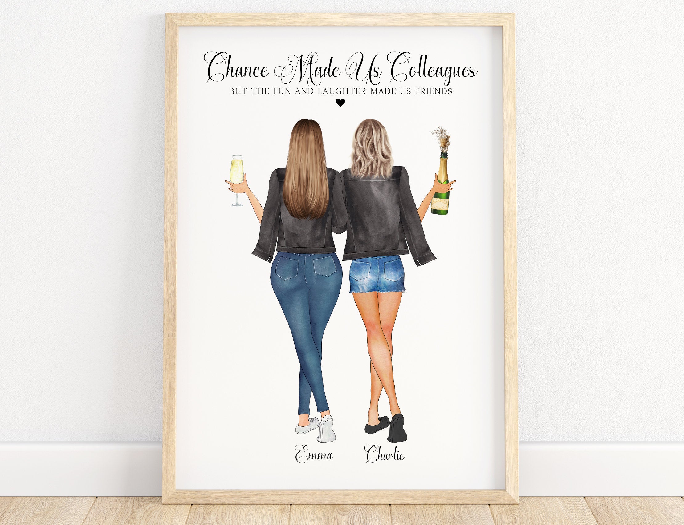 Coworker friend gift, work best friend, colleague leaving gift, co worker birthday gift, chance made us colleagues, work bestie, retirement